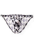 Men's Rhombus Check Pattern Pouch Briefs