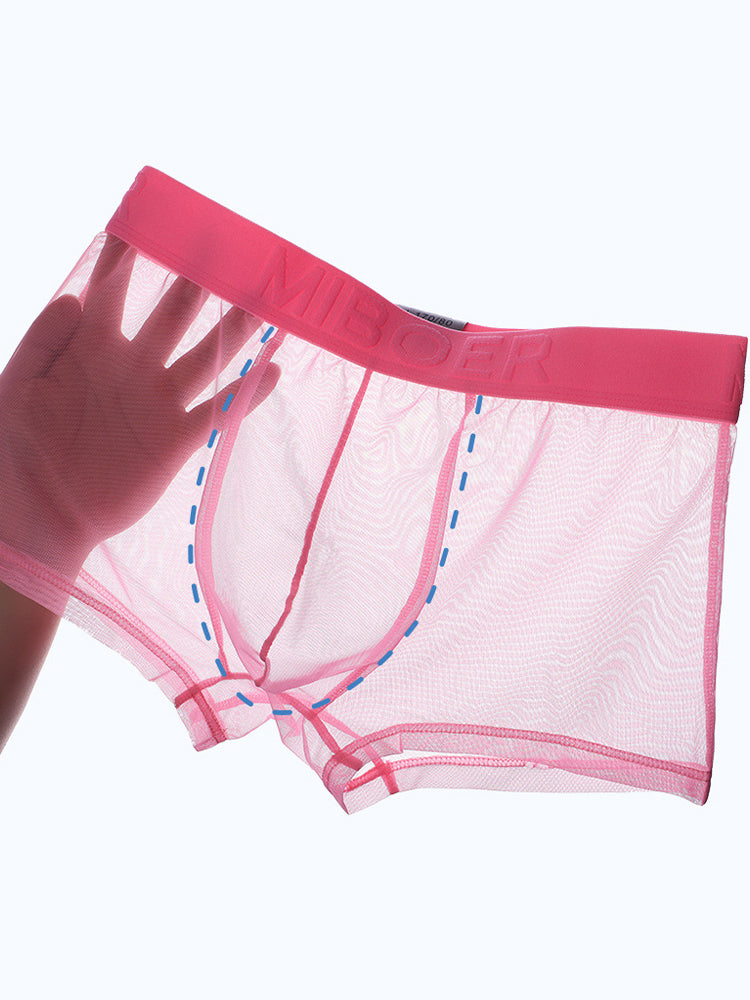 3 Pack Men's Invisible & Mesh Breathable Cooling Touch Trunks