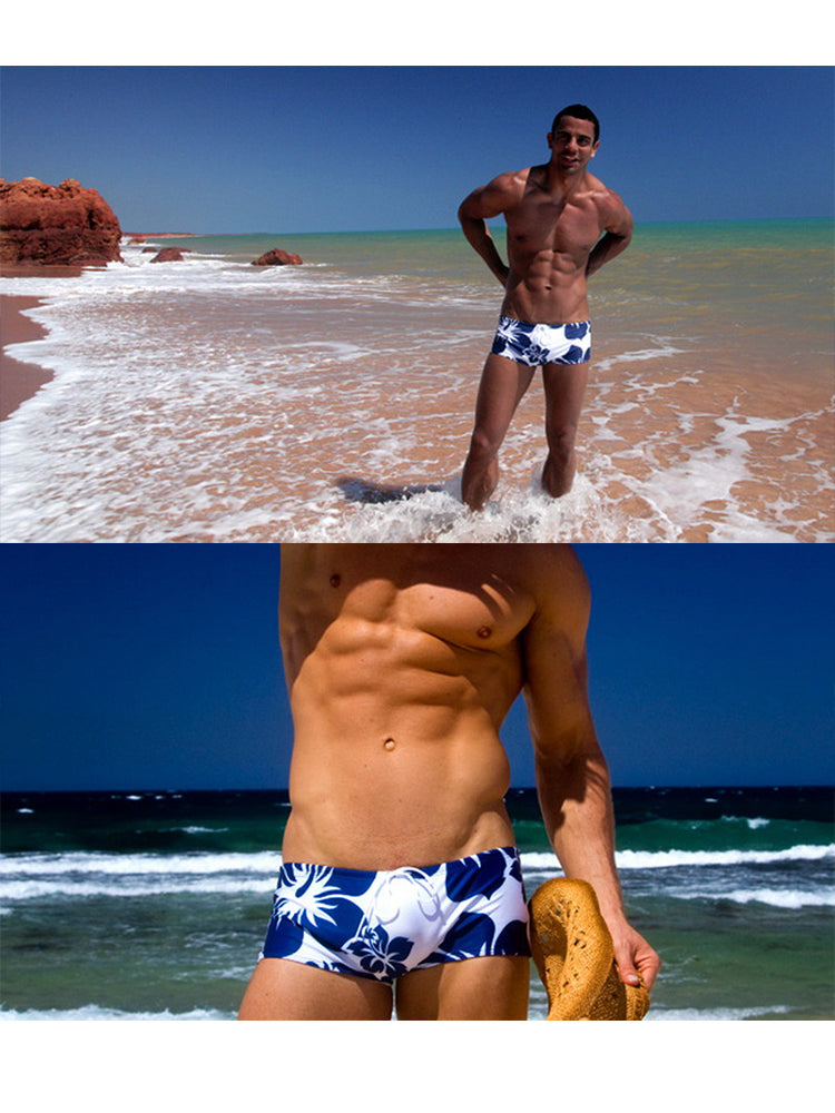 Men's Lightweight Low-Rise Bold Prints Swim Briefs & Trunks