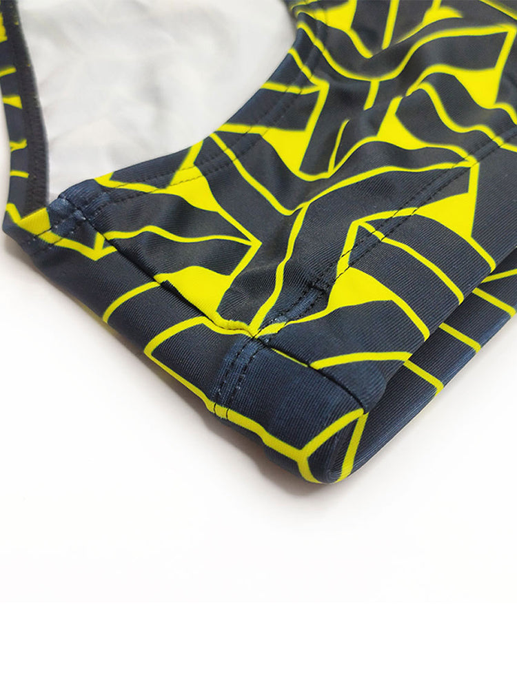 Men's 3D Pouch Printed Fitness Swim Briefs