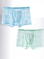 4 Pack Men's Ice Silk Antibacterial Mid-Rise Seamless Comfort Trunks