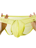 2 Pack Men's Ice Silk Breathable Sexy Low-Rise Anti-Odor Briefs