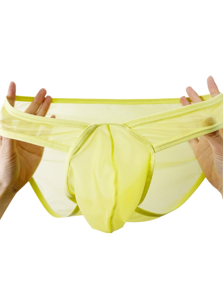 2 Pack Men's Ice Silk Breathable Sexy Low-Rise Anti-Odor Briefs