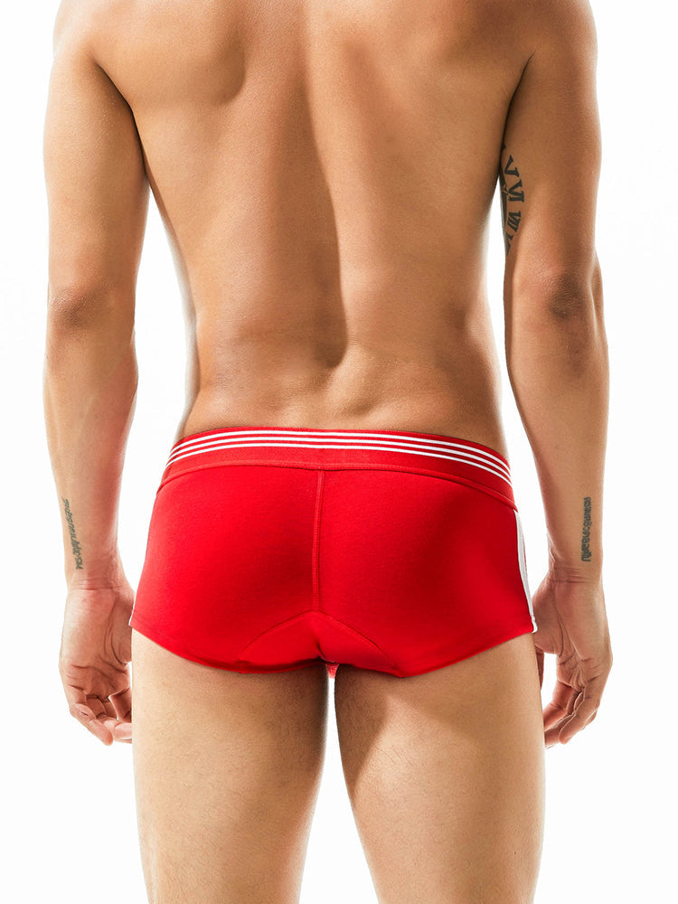 Men's Slim-Fit Cotton Trunks - Low Rise & Lifting Support
