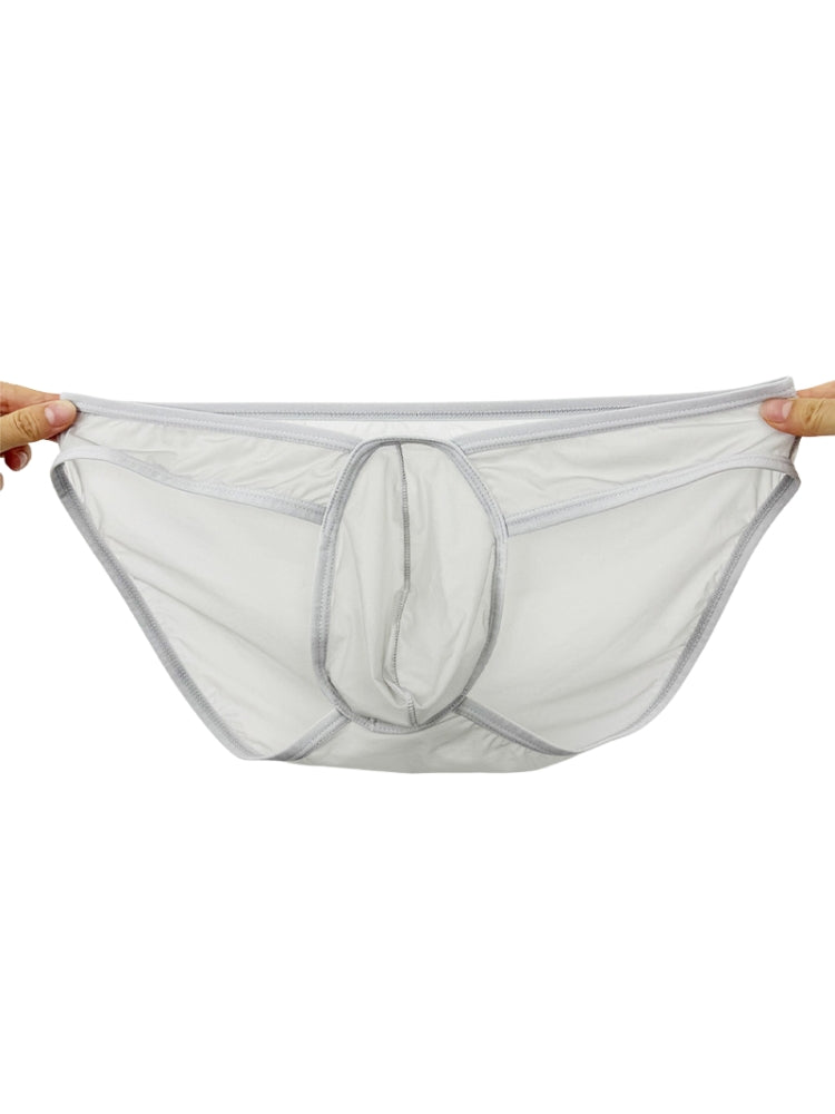 2 Pack Men's Ice Silk Breathable Sexy Low-Rise Anti-Odor Briefs