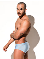 Men’s Shiny Solid Color Swim Briefs
