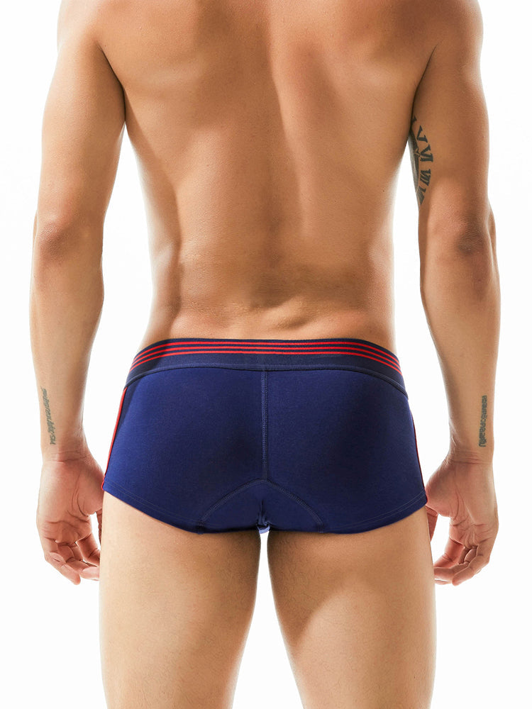 Men's Slim-Fit Cotton Trunks - Low Rise & Lifting Support