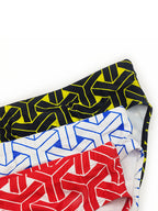 Men's 3D Pouch Printed Fitness Swim Briefs
