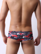 4 Pack Men's U-Pouch Low-Rise Moisture-Wicking Trunks