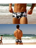 Men's Lightweight Low-Rise Bold Prints Swim Briefs & Trunks