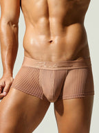 3 Pack Men's Striped Mesh Trunks with Comfort Pouch