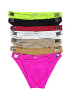 Men's Quick-Dry Odor-Control Solid Color Side Snap Swim Briefs