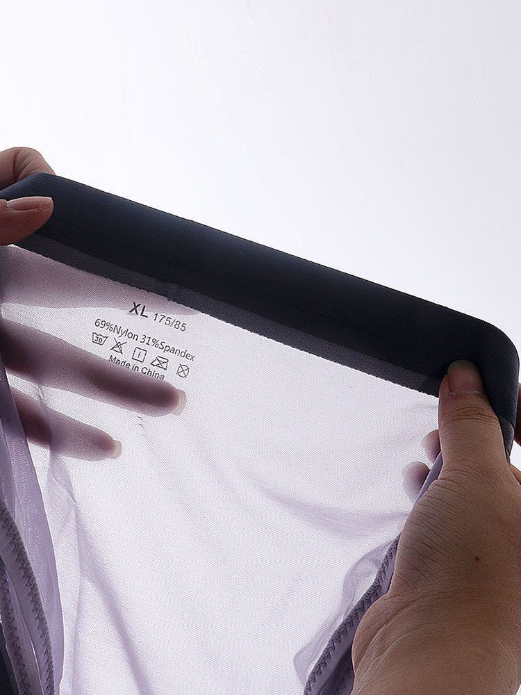 Men's Ultra-Soft Seamless Nylon Briefs Breathable Cooling Fit