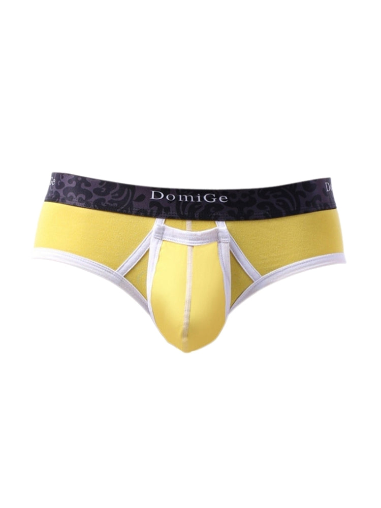 2 Pack Men's Detachable Front Pouch Durable Stretch Skin-Friendly Briefs