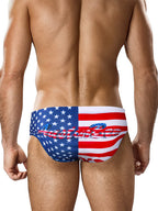 Men's Low-Rise Stylish Animal Print Swim Briefs