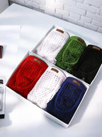 2 Pack Men's Hollow Mesh Sexy Trendy Moisture-Wicking Trunks