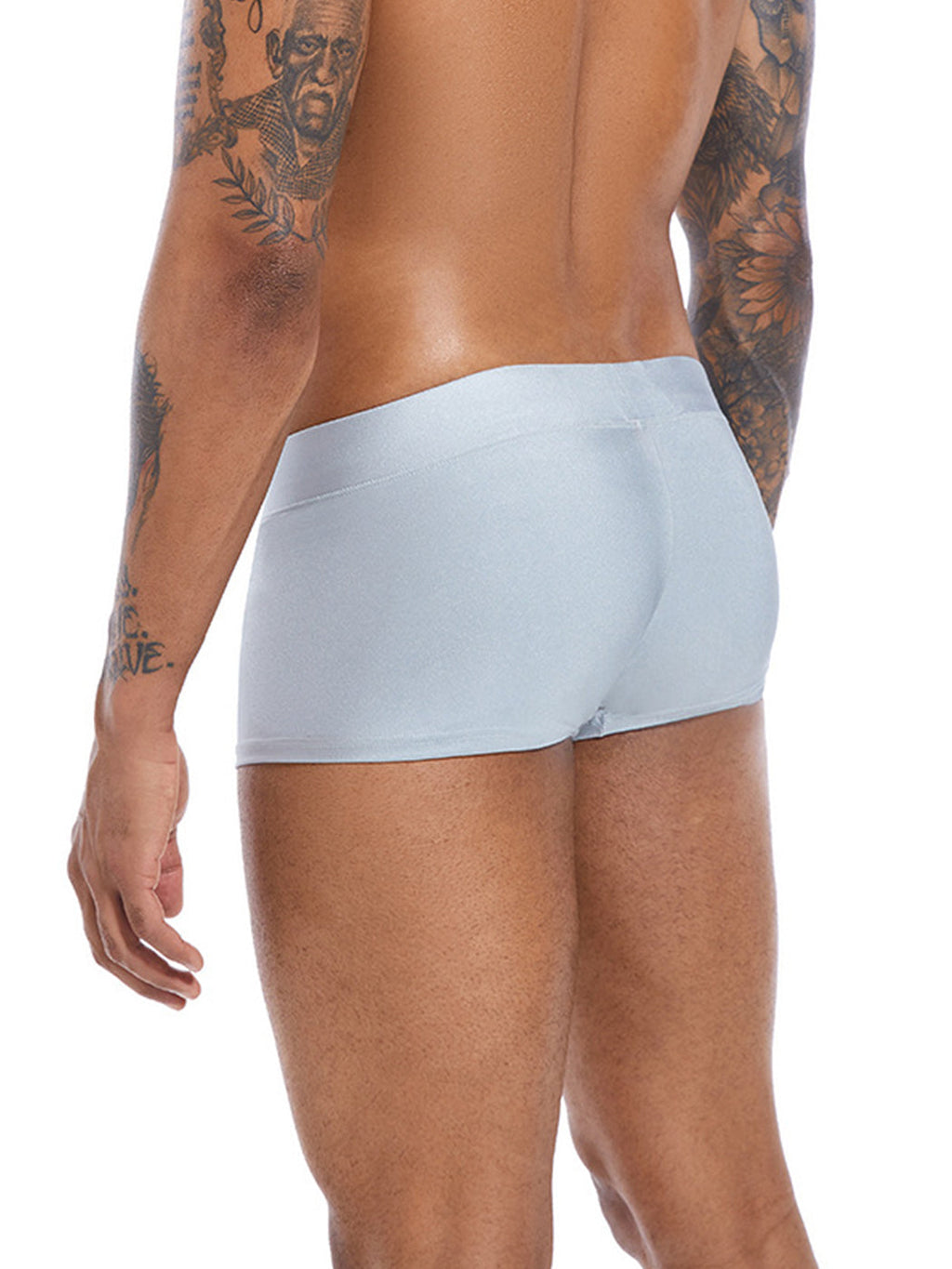 Men’s U Convex Pouch Swim Trunks with Drawstring