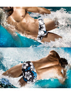 Men's Lightweight Low-Rise Bold Prints Swim Briefs & Trunks