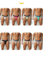 Men's Ultra-Soft Seamless Nylon Briefs Breathable Cooling Fit