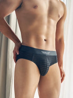 2 Pack Men's Soft & Breathable Icy Silk Quick-Dry Mid-Rise Comfort Cooling Briefs