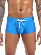 Men’s U Convex Pouch Swim Trunks with Drawstring