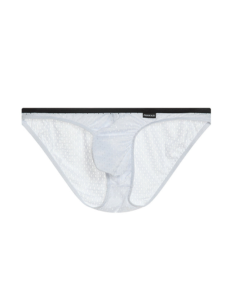 Men's Low-rise Mesh U-shaped Convex Pocket Sports Briefs