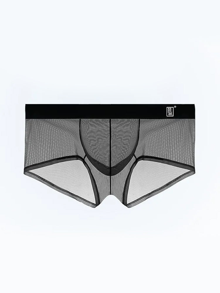 Men’s Sheer Mesh Trunks with U-Shaped Support Pouch