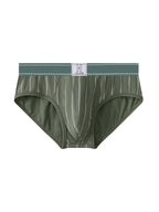 4 Pack Men's Striped Design Soft-Touch Cotton Fabric Breathable Briefs