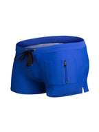 Men's Zippered Pocket Design Moisture-Wicking Swim Shorts & Trunks