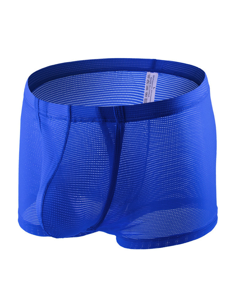 Men's Big Pouch U-convex Breathable Mesh Trunks