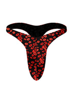 4 Pack Men's Large Pouch Playful Print Quick Dry Swim Thongs