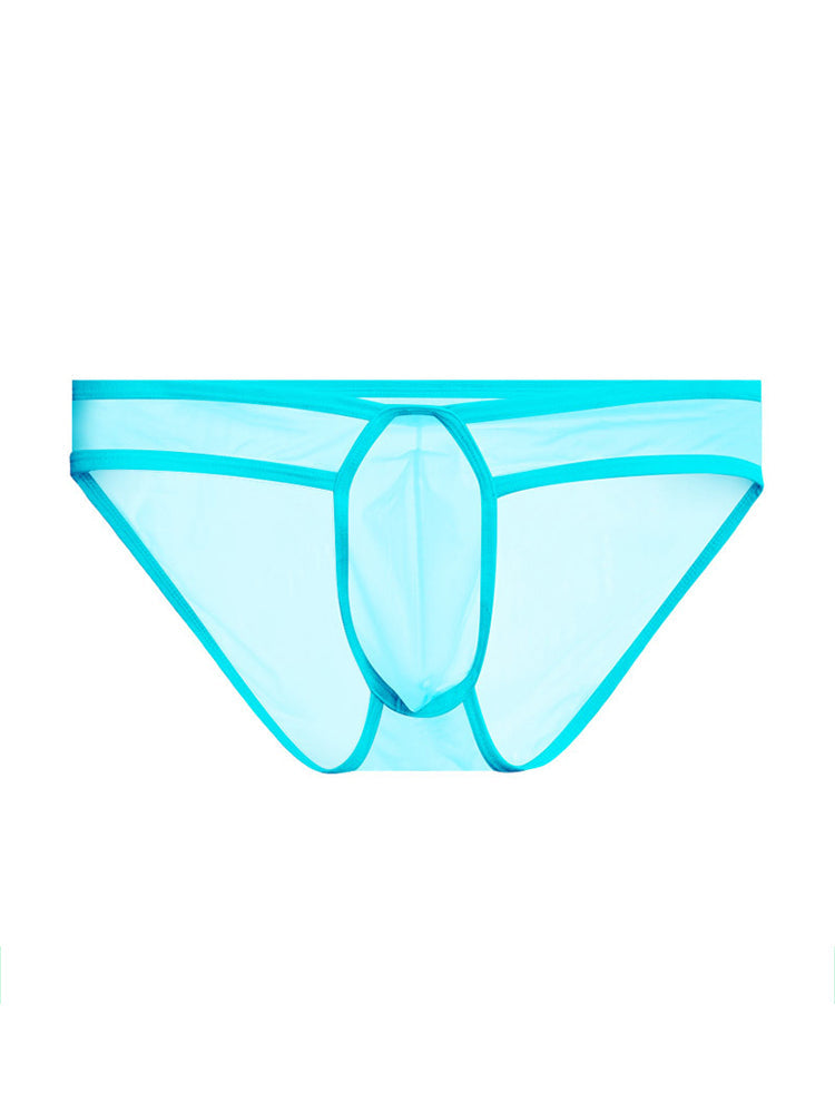 2 Pack Men's Ice Silk Breathable Sexy Low-Rise Anti-Odor Briefs