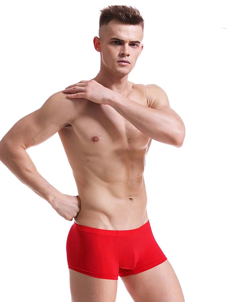 Lightweight Breathable Ice Silk U Contoured Boxers for Men