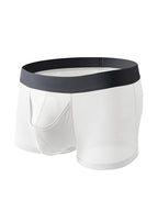 3 Pack Men's Ice Silk Front Split Pouch Breathable Mesh Cooling Comfort Trunks