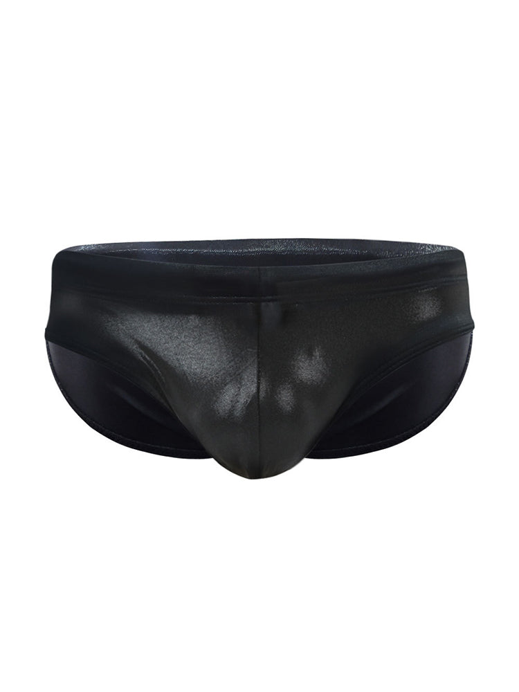 Men's Solid Color Sponge Pad Swim Briefs