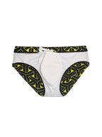 Men's 3D Pouch Printed Fitness Swim Briefs