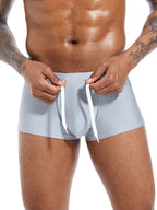 Men’s U Convex Pouch Swim Trunks with Drawstring