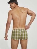 Men's Plaid Cotton Trunks with Button Fly – 3-Pack