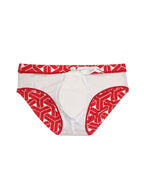 Men's 3D Pouch Printed Fitness Swim Briefs