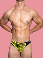 2 Pack Men's Low Waist Sexy Mesh Breathable Sports Transparent Briefs