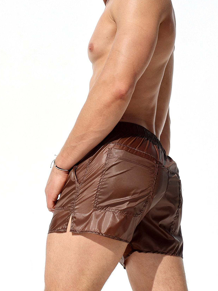 Men's Non-Lined Translucent Sexy Beach Shorts