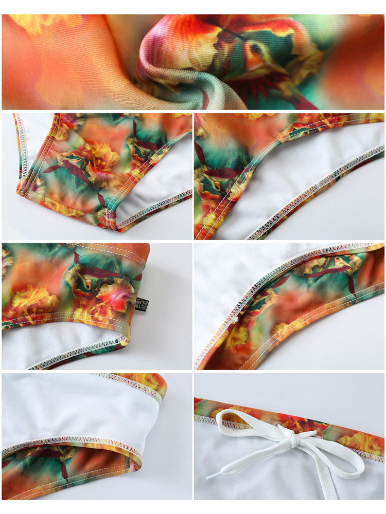 Men's Lightweight Low-Rise Bold Prints Swim Briefs & Trunks