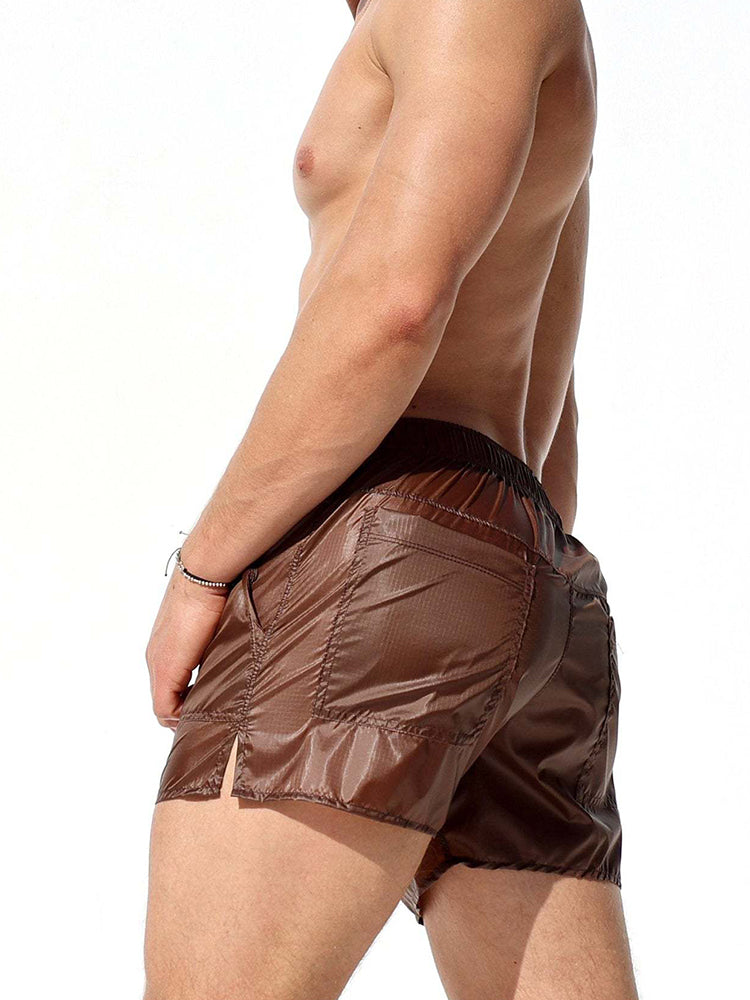 Men's Non-Lined Translucent Sexy Beach Shorts