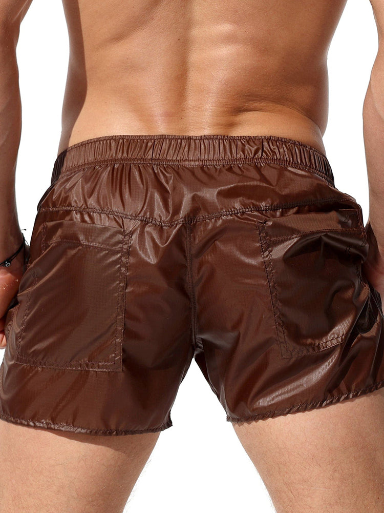 Men's Non-Lined Translucent Sexy Beach Shorts