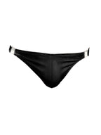 Men's Quick-Dry Odor-Control Solid Color Side Snap Swim Briefs