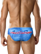 Men's Low-Rise Stylish Animal Print Swim Briefs