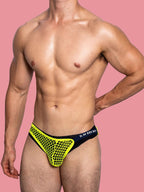 2 Pack Men's Low Waist Sexy Mesh Breathable Sports Transparent Briefs