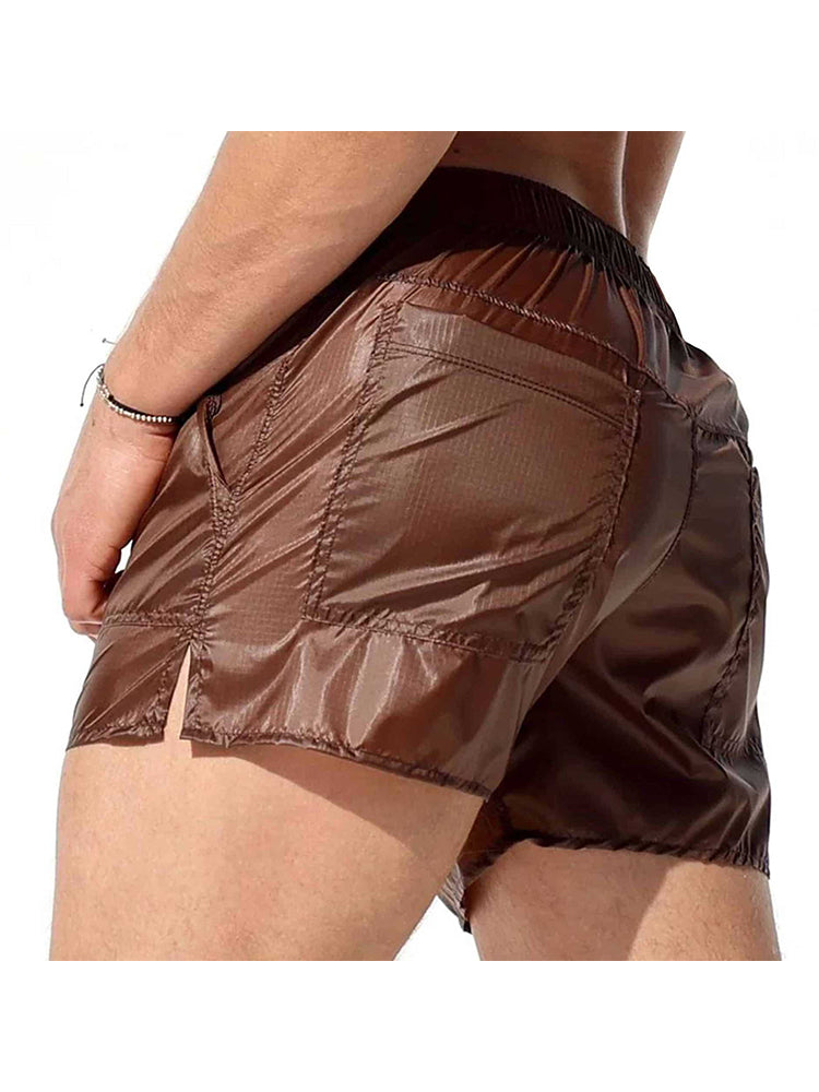 Men's Non-Lined Translucent Sexy Beach Shorts