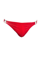 Men's Quick-Dry Odor-Control Solid Color Side Snap Swim Briefs