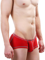 2 Pack Men's Sporty Breathable U Convex Pouch Trunks